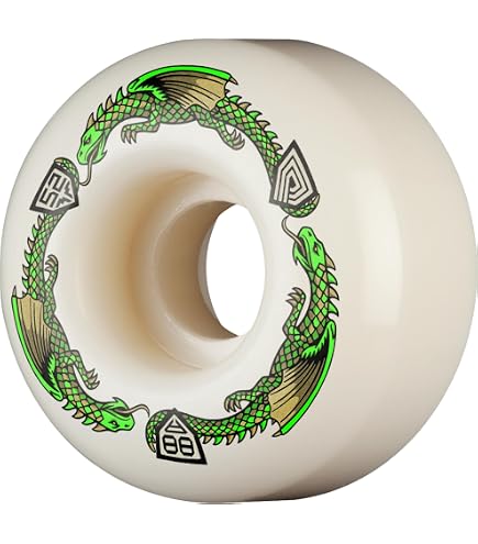 Powell Peralta Snakes 69mm 75a 4pk Green Skateboard Wheels, Wheels